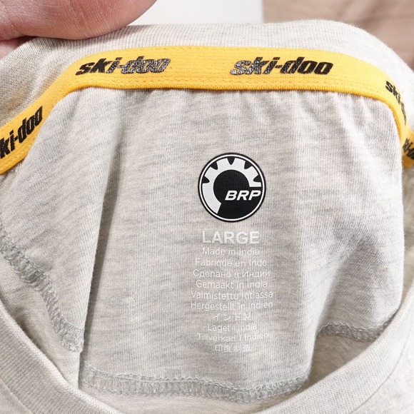 Ski-Doo Racing Ski Doo Snowmobiles Logo Winter Sports T-Shirt Size L Grey New! - Picture 6 of 7